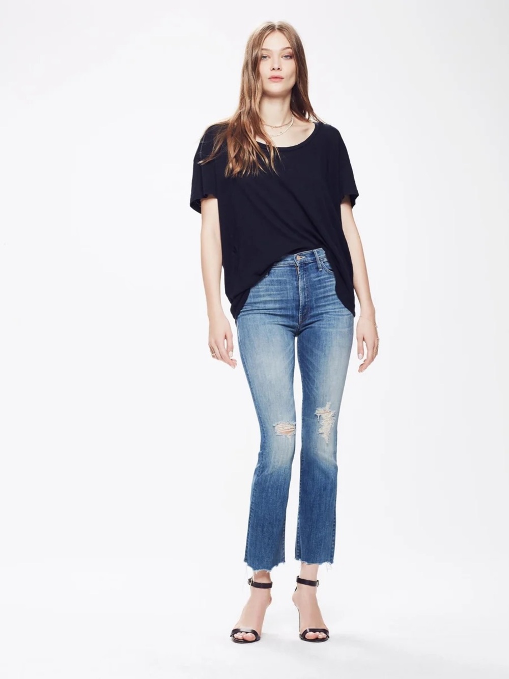 MOTHER The Hustler Ankle Chew Jean in Mums The Word
